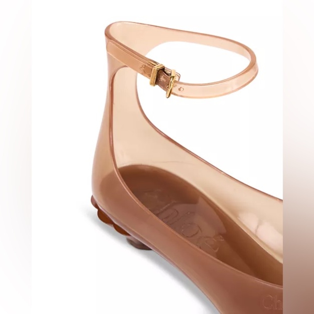 Chloe Brown Sandals Elegant Leather Straps - Picture 7 of 10